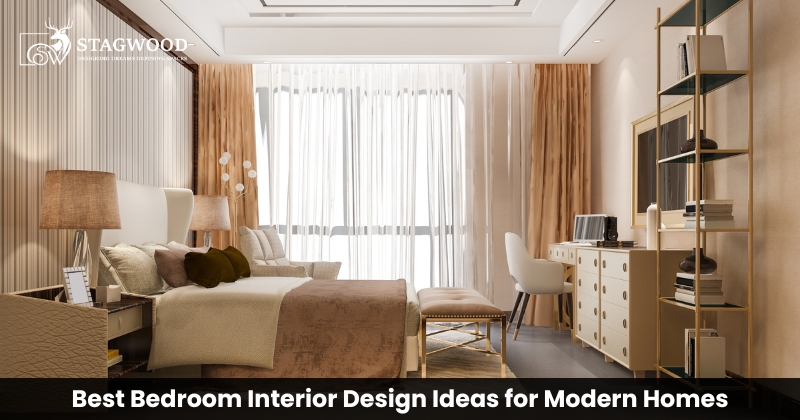 Modern luxury bedroom interior design with elegant décor and smart space planning
