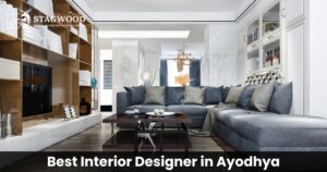 Best interior designer in Ayodhya showcasing a luxurious modern living room with elegant furniture and contemporary apartment interiors